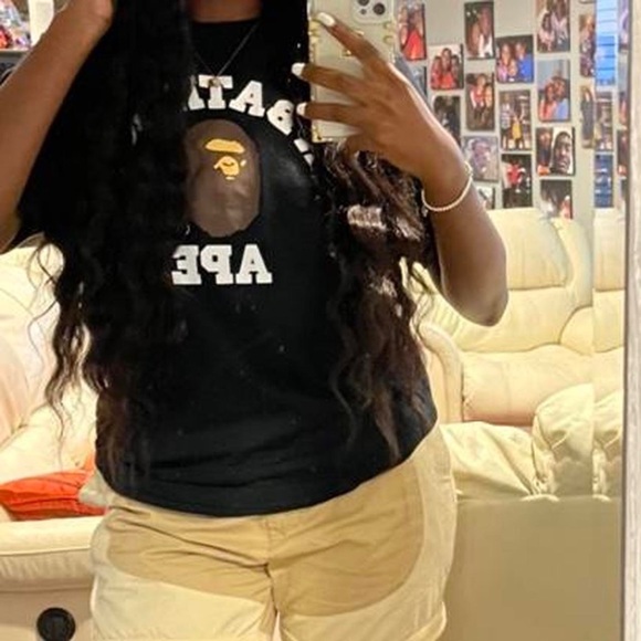 Black and brown Bape shirt. A Bathing Ape - Picture 4 of 5